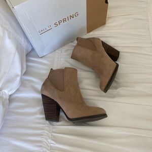 Beige Booties